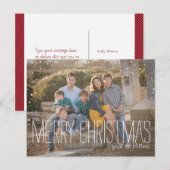 Het Briefkaart van de Foto van Kerstmis, volledige (Voorkant / Achterkant)