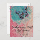 Het briefkaart van de goedkeuring (Voorkant / Achterkant)