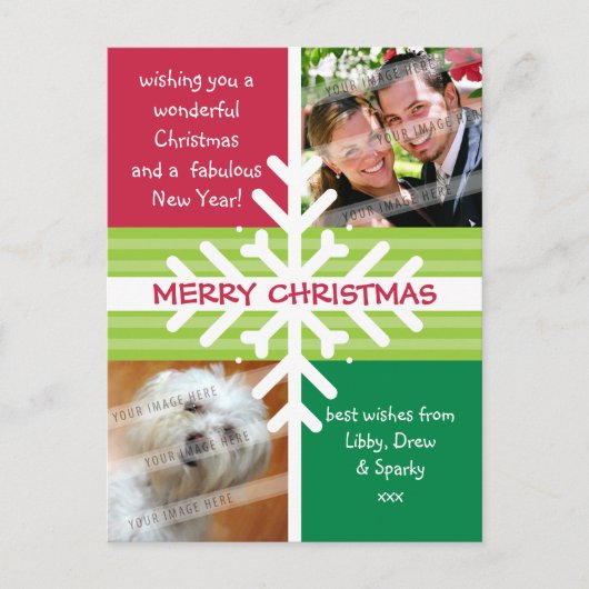 HET BRIEFKAART VAN DE GROET VAN DE FOTO:: (Voorkant)