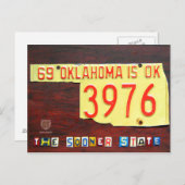 Het Briefkaart van de Kaart van de Nummerplaat van (Voorkant / Achterkant)