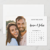 Het Briefkaart van de kalender met Foto sparen de  (Voorkant / Achterkant)