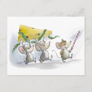 Het Briefkaart van de kerstkaas binnenhalen