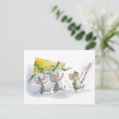 Het Briefkaart van de kerstkaas binnenhalen (Staand voorkant)