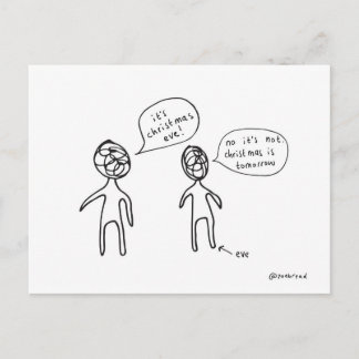 het briefkaart van de Kerstmisvooravond
