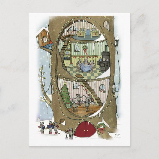 Het Briefkaart van de kerstmuis (Voorkant)