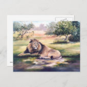 Het Briefkaart van de Koning Lion (Voorkant / Achterkant)