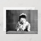 Het Briefkaart van de koningin Bulldog (Voorkant / Achterkant)