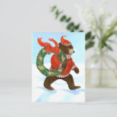 Het Briefkaart van de Kroon van Kerstmis van het (Staand voorkant)