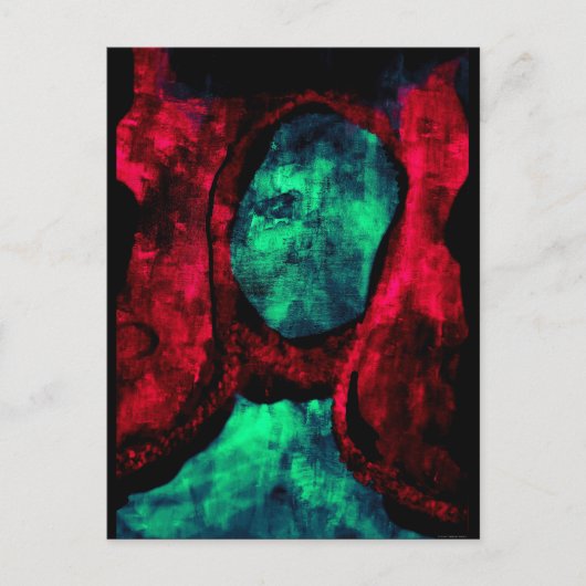 Het Briefkaart van de Kunst van "rood Madonna" JTG (Voorkant)