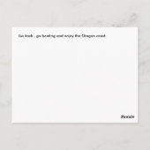 Het Briefkaart van de Kust van Oregon (Achterkant)