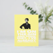 het Briefkaart van de  mevrouw Gin en Tonic Diet (Staand voorkant)