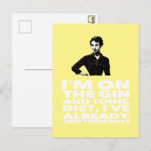 het Briefkaart van de  mevrouw Gin en Tonic Diet (Voorkant / Achterkant)