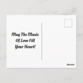 Het Briefkaart van de Muzieknoten van het hart (Achterkant)