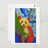 Het briefkaart van de Panda van de pop (Voorkant / Achterkant)