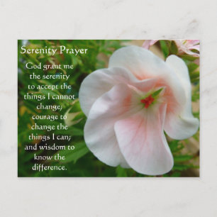Het briefkaart van de Serenity Prayer-tuin