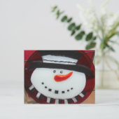 Het briefkaart van de SNEEUWMAN (Staand voorkant)