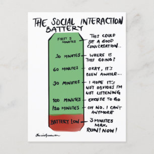Het Briefkaart van de sociale interactiebatterij