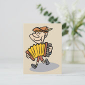 Het briefkaart van de Speler van de Harmonika van (Staand voorkant)