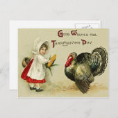 Het Briefkaart van de Thanksgiving (Voorkant / Achterkant)