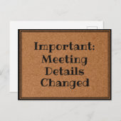 Het Briefkaart van de Veranderingen van de vergade (Voorkant / Achterkant)