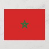 Het Briefkaart van de Vlag van Marokko (Voorkant)