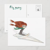 Het Briefkaart van de vlieg weg (Voorkant / Achterkant)