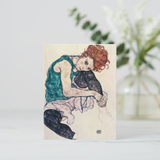 Het Briefkaart van de Vrouw van Egon Schiele (Staand voorkant)