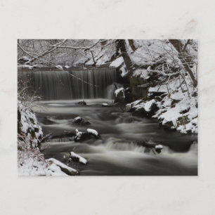 Het briefkaart van de Waterval van de winter