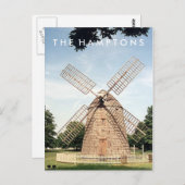 Het BRIEFKAART van de Windmolen van Hamptons (Voorkant / Achterkant)