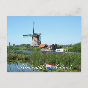 Het Briefkaart van de Windmolen van Kinderdijk en