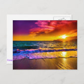 Het Briefkaart van de zonsondergang (Voorkant / Achterkant)