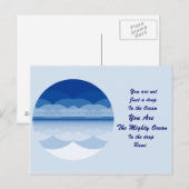 Het Briefkaart van het Citaat van Rumi. Oceaan (Voorkant / Achterkant)