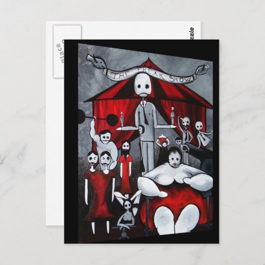 Het Briefkaart van het Freak-Show (Voorkant / Achterkant)
