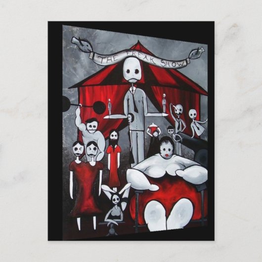 Het Briefkaart van het Freak-Show (Voorkant)