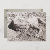 Het briefkaart van het het zandbeeldhouwwerk van (Voorkant / Achterkant)