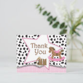 Het Briefkaart van het Hobbelpaard van de (Staand voorkant)