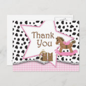 Het Briefkaart van het Hobbelpaard van de (Voorkant / Achterkant)