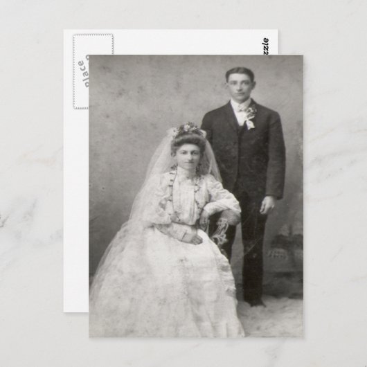 Het Briefkaart van het huwelijk (Voorkant / Achterkant)