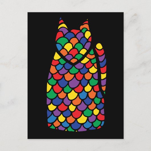 Het briefkaart van het Kat van de regenboog (Voorkant)