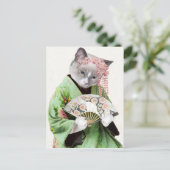 Het Briefkaart van het Katje van de geisha (Staand voorkant)