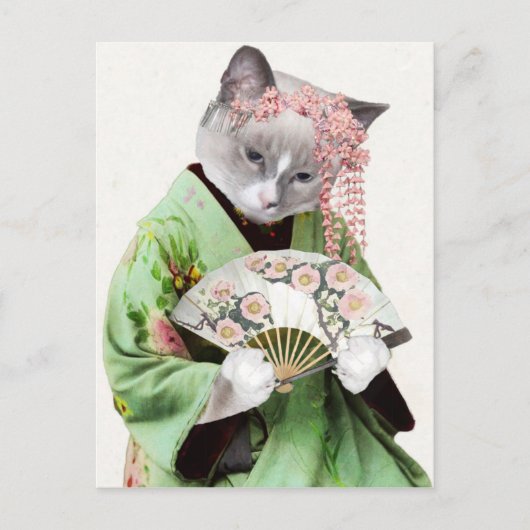 Het Briefkaart van het Katje van de geisha (Voorkant)