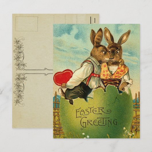 Het Briefkaart van het Konijntje van de Honing van (Voorkant / Achterkant)