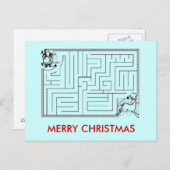 Het Briefkaart van het Labyrint van Kerstmis (Voorkant / Achterkant)