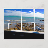 Het briefkaart van het Landschap van het zee (Voorkant)