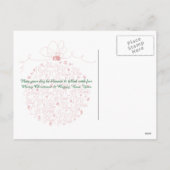 Het Briefkaart van het Ornament van Kerstmis (Achterkant)
