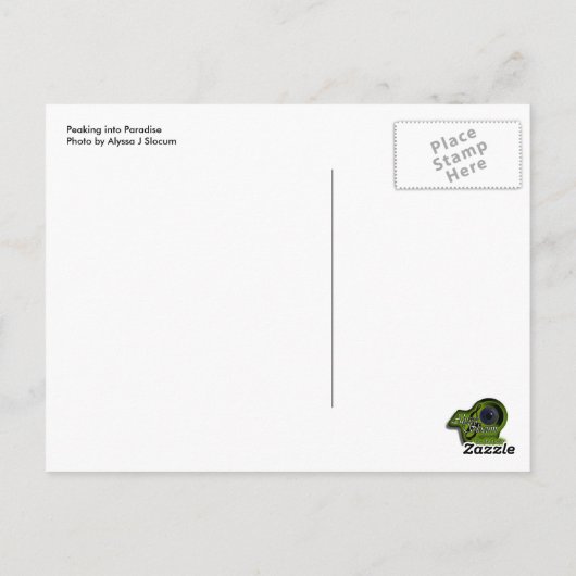 Het Briefkaart van het paradijs (Achterkant)