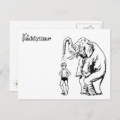 het briefkaart van het plonsbad (Voorkant / Achterkant)