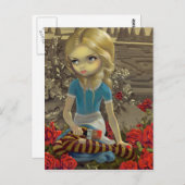 "Het Briefkaart van het Rood Roos schilderen" (Voorkant / Achterkant)