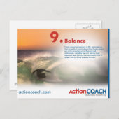 Het Briefkaart van het saldo - 14 Punten van (Voorkant / Achterkant)