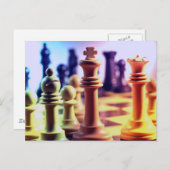 Het Briefkaart van het Spel van het schaak (Voorkant / Achterkant)